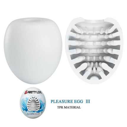 Masturbator Egg III White: Flexible Solo Pleasure, pliable sleeve design for ultimate comfort and intense, immersive sensations.