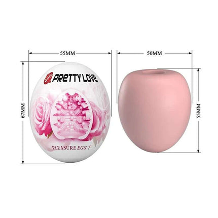Masturbator Egg Pleasure Egg I Pink - compact manual device with measurements 67mm x 55mm, discreet and durable for intense solo satisfaction.