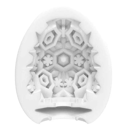 Masturbator Egg Snow with super-elastic interior texture for cooling, exhilarating sensations and discreet pleasure.