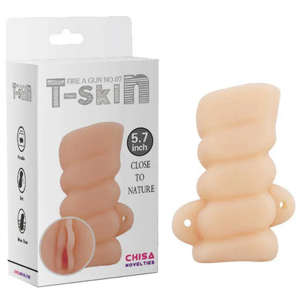 Masturbator Fire a Gun N7 T-Skin 14.2 cm Flesh realistic vagina-shaped toy with packaging
