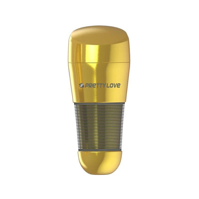 Masturbator Kitty Golden Vagina with durable silicone tunnel and hard plastic shell, designed for realistic solo pleasure experience.