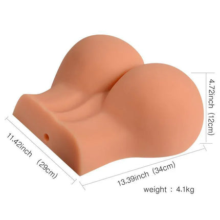 Masturbator Mature Kelly with measurements and weight details shown