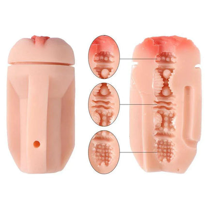 Masturbator Nelly Beer Bottle interior view displaying realistic texture for lifelike sensation inside discreet beer bottle design.