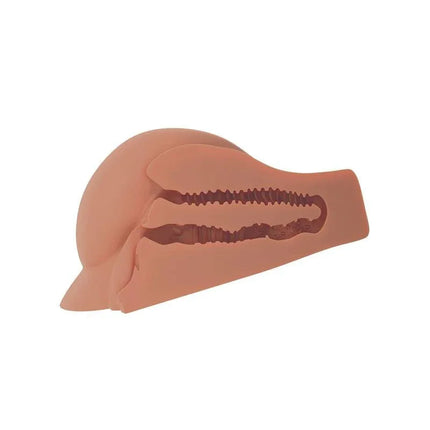Masturbator Perfect Ass Double Hole Caramel Skin with lifelike dual-entry design and Fanta-Flesh material for realistic feel.