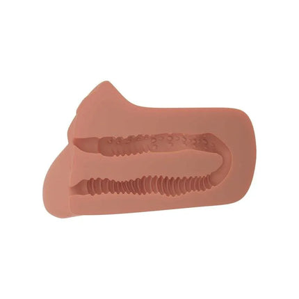 Interior texture of Masturbator Pick Your Pleasure Caramel Skin, showcasing detailed design for realistic sensations.