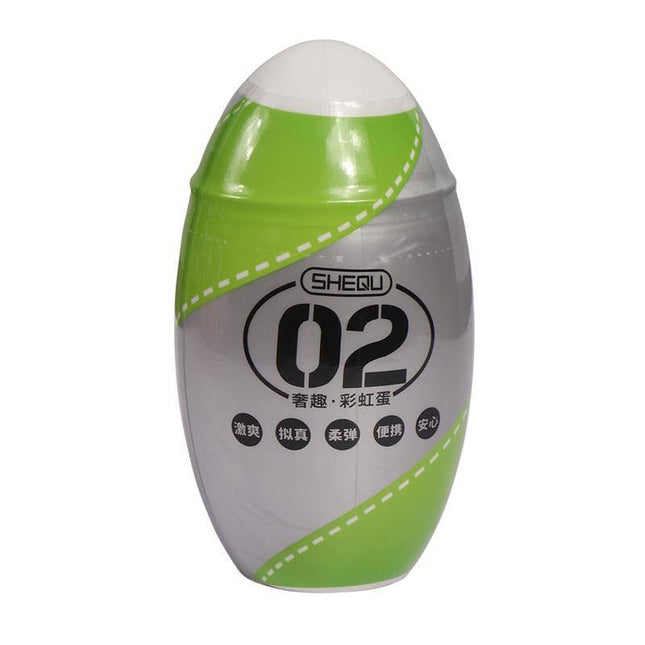 Masturbator Rainbow Green compact device with green accents for discreet pleasure