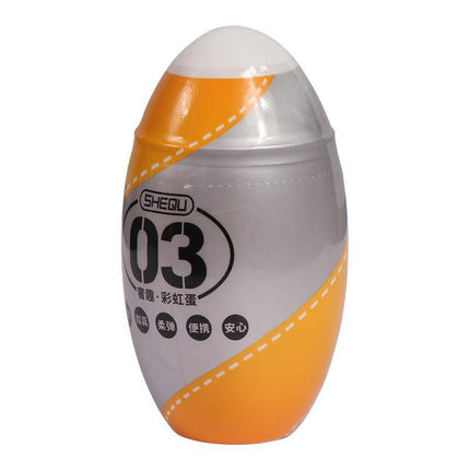 Masturbator Rainbow Yellow discreet portable vaginal sleeve for lifelike experience with realistic vagina-shaped design