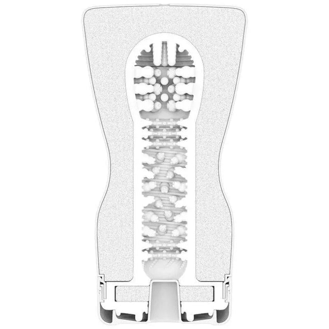 Masturbator Rolling Head Gentle with customizable accordion-shaped sleeve and stimulating interior design