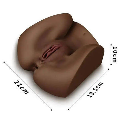 Masturbator Streetgirls 2 lifelike adult toy with dual insertions, featuring realistic design and body-safe materials, shown with dimensions.