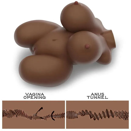 Masturbator Streetgirls 6 with lifelike features and dual insertions for varied stimulation, shown with detailed texture views.