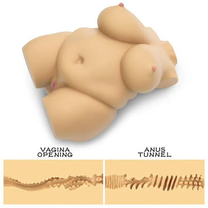 Masturbator Streetgirls 7 plus size intimate toy with realistic texture, featuring a vaginal and anal tunnel for versatile pleasure.