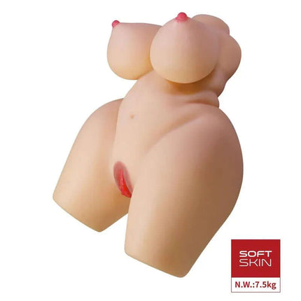 Masturbator Vagina and Ass 7.5 kg with realistic dual-opening design in TPR material for lifelike solo stimulation.