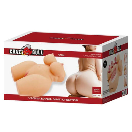 Masturbator Vagina and Ass 7.5 kg with realistic dual-opening TPR material and lifelike texture for premium solo stimulation.