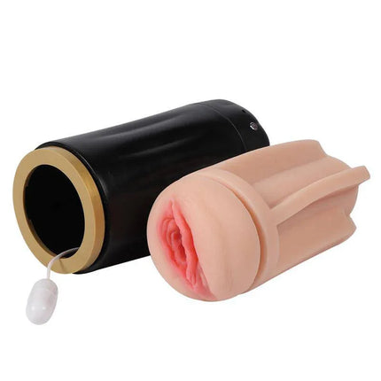 Masturbator Vagina Ella Intelligent Interaction with vibrating egg and textured sleeve for realistic stimulation