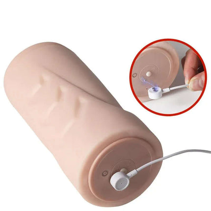 Masturbator with Sucking Efect and Vibration Suctroker V10.0 I with charging cable, showcasing premium design and functionality