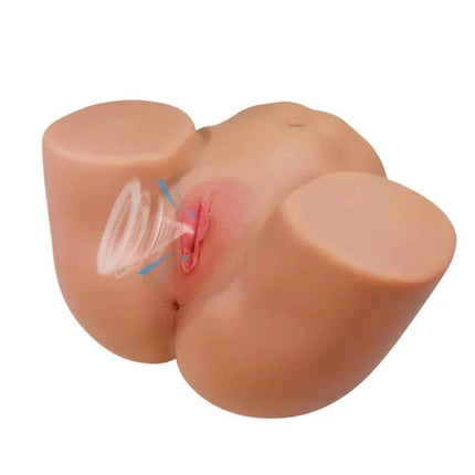 Masturbator with Vibration, Suction Effect and Voice 6.775 kg, featuring lifelike TPE design and dual openings for enhanced pleasure.