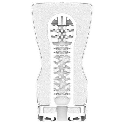 Masturbator Soft Tube Gentle interior view showcasing soft delicate material and textured design for enhanced sensation.