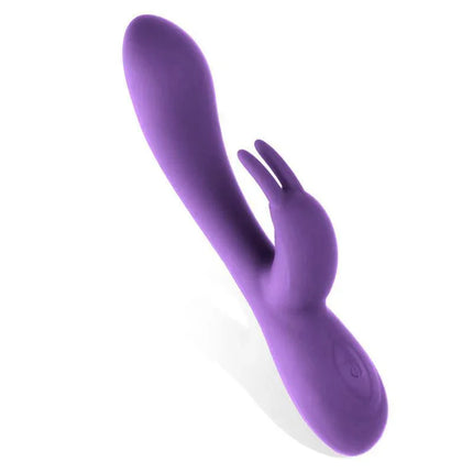 Mauve Mauve Liquefied Silicone Unibody Vibe USB Purple with dual motors and flexible design for enhanced pleasure.