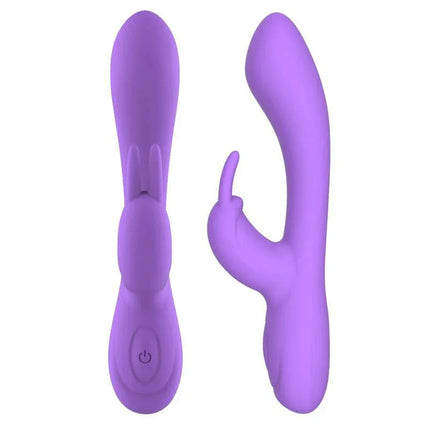 Mauve Mauve Liquefied Silicone Unibody Vibe USB Purple featuring dual motors and flexible design for enhanced pleasure.