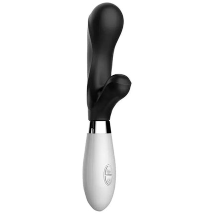 Maverdick Vibe Silicone Black premium vibrator with ergonomic handle and clitoral stimulator, crafted from body-safe silicone.