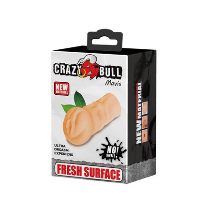 Mavis Vagina Masturbator Fresh Surface packaging showcasing realistic masturbation accessory with lifelike texture design on box.