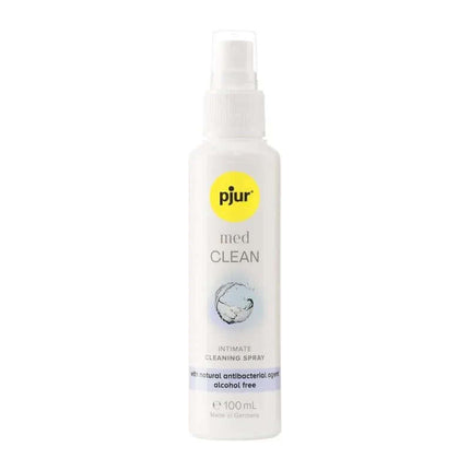 Med Clean Cleaning Spray 100 ml bottle designed for gentle, alcohol-free skin cleansing and odor reduction.