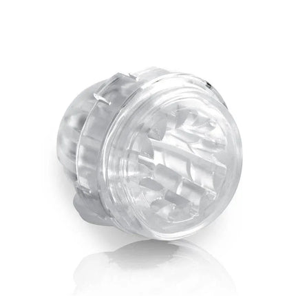 Advanced design of Mega-Bator Ass USB-rechargeable stroker for hands-free use