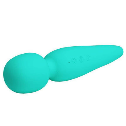 Meredith Massager Wand Green handheld device for deep muscle relief with 5 speeds and 7 settings.