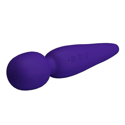 Meredith Massager Wand Violet handheld massager with powerful motor and adjustable vibration settings for deep relaxation.