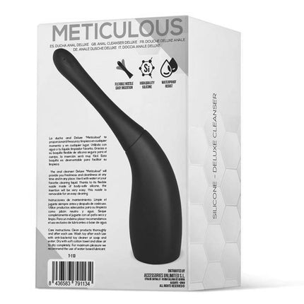Meticulous Deluxe Cleaner Silicone Black packaging showing flexible silicone nozzle for safe cleaning.