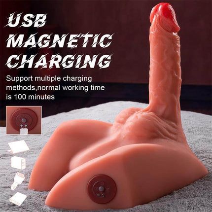 Michael Masturbator with Thrusting and Vibration 2.57 kg featuring USB magnetic charging for immersive adult play.