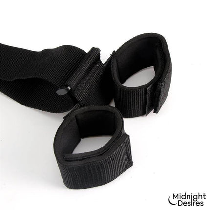 Restraints Set Arm and Neck vegan leather collar and wrist cuffs with Velcro closure for secure and comfortable adult exploration.