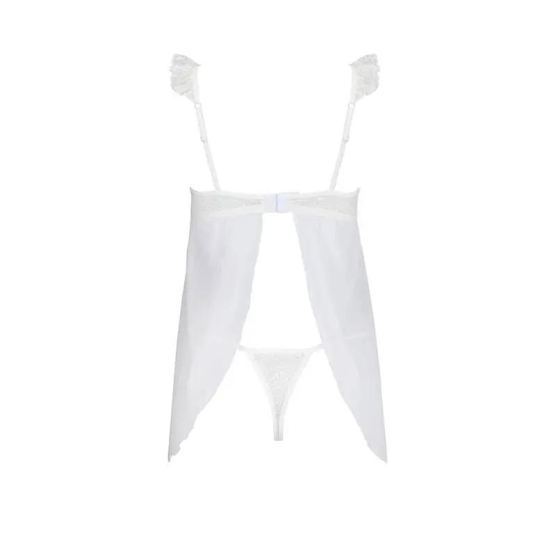 Milagros Chemise and Thong White - secretsextoys.store