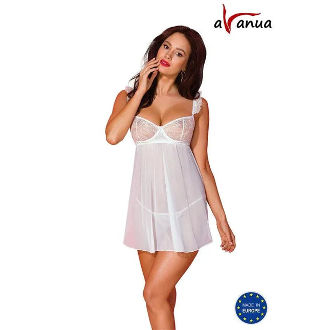 Milagros Chemise and Thong White S M
