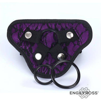 Miley Universal Adjustable Harness with 3 Silicone Rings Purple by Engily Ross