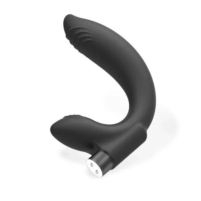Milstanz Anal Prostate P-Spot Vibrator curved silicone wand for precise P-spot stimulation and dual-sensation pleasure