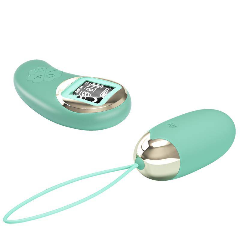 Mina Vibrating Egg with Digital Screen remote control green - secretsextoys.store