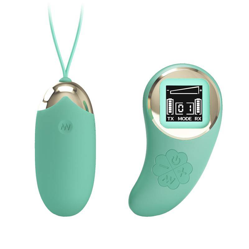 Mina Vibrating Egg with Digital Screen remote control green - secretsextoys.store