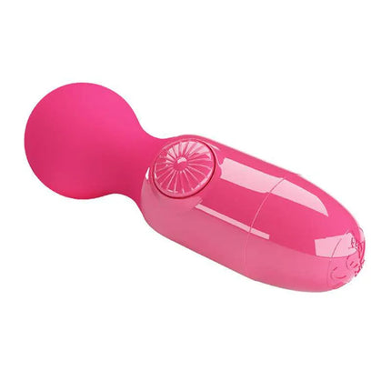 Mini Masagger Little Cute USB, compact pink wand with soft silicone cover and multiple speed settings, ideal for discreet use and travel.