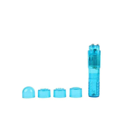 Blue Mini Massager 3 Heads for Relaxation with removable heads