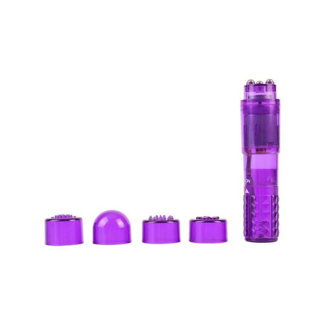 Mini Massager 3 Heads Purple with interchangeable massage heads for targeted relief and customizable comfort.