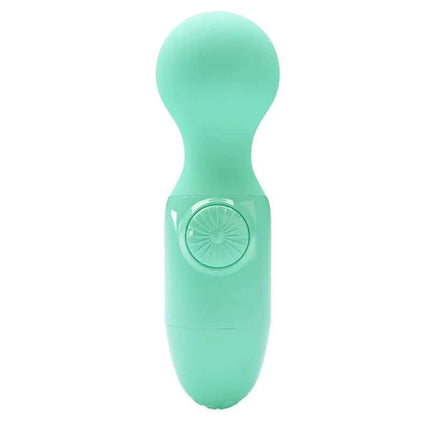 Mini Massager Little Cute Green, compact waterproof vibrator with soft silicone design for targeted stimulation and convenience.