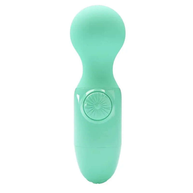 Mini Massager Little Cute Green, compact waterproof vibrator with soft silicone design for targeted stimulation and convenience.