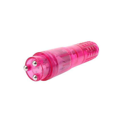 Mini massager with 3 heads Pink, compact and lightweight, ideal for targeted relief with interchangeable heads and multi-speed settings.