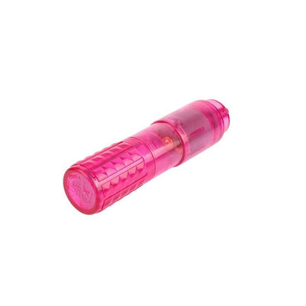 Pink mini massager with 3 heads for customizable relief. Lightweight and portable design for neck, back, and foot massage.