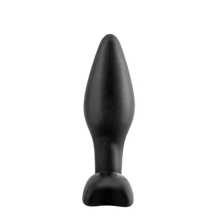 Mini Silicone Plug - Colour Black, ergonomic design, hypoallergenic Elite Silicone, 7.5 cm insertable length by 2.5 cm width, black