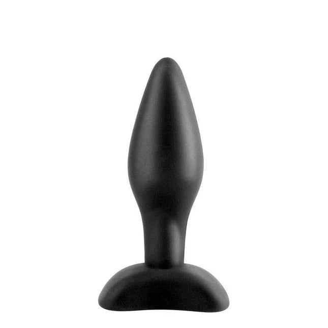 Mini Silicone Plug - Colour Black made from hygienic Elite Silicone, insertable length 7.5 cm, width 2.5 cm, designed for comfort.
