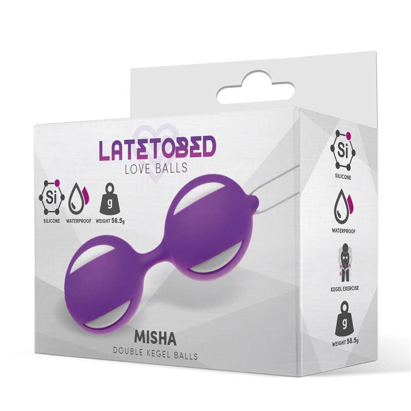 Misha Double Kegel Balls Silicone Purple - secretsextoys.store