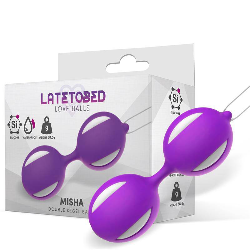 Misha Double Kegel Balls Silicone Purple - secretsextoys.store