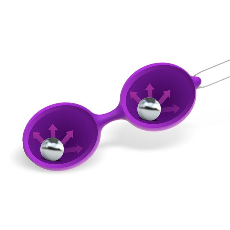 Misha Double Kegel Balls Silicone Purple - secretsextoys.store